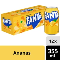 Fanta Pineapple Fridgepack Cans, 355 mL, 12 Pack, 12 x 355 mL