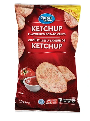 Great Value Ketchup Flavoured Potato Chips, 200 g