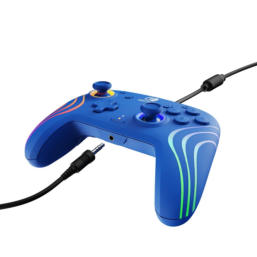 PDP Afterglow™ Wave Wired Controller: Blue - Nintendo Switch, & Nintendo Switch - OLED Model, PDP AG Wave W CNTRL: Blue