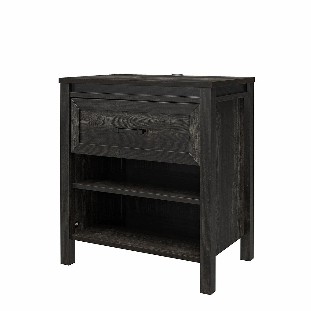 Table de chevet Beaumont d’Ameriwood Home, chêne noir