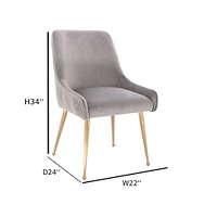 Henry III Dining Chair Set of 2 – Elegant Velvet Dining Accent Chairs with Comfortable Upholstery, Gold Legs, and Stylish Handle Detail on the Back, Perfect for Modern Dining Spaces