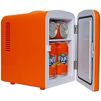 Coca-Cola Mini réfrigérateur thermoélectrique portable, capacité de 6 canettes, 4 L/4,2 qt, 12 V DC/110 V AC pour la maison, dortoir, voiture, bateau, soins de la peau, boissons, collations, médicamen