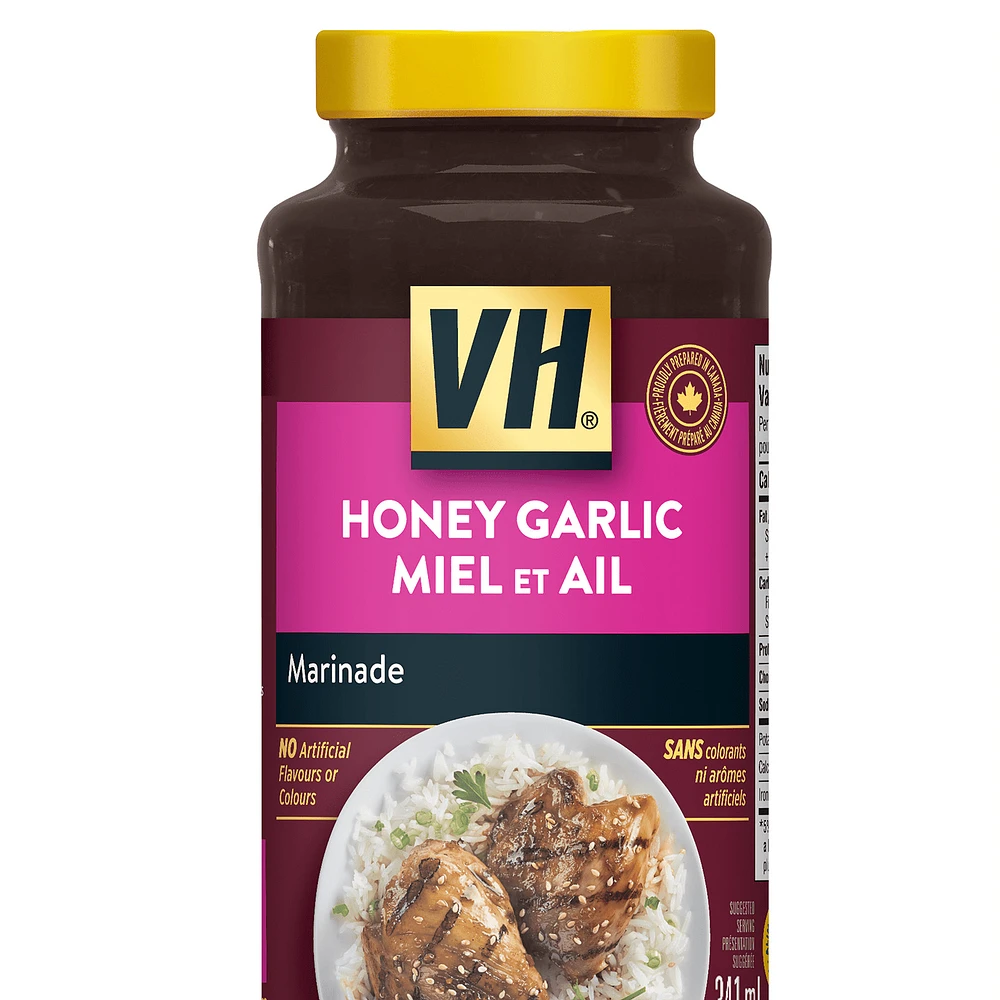 VH Gluten Free Honey Garlic Marinade Cooking Sauce, 341 mL