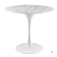 Table de placage de MDF en Faux Marbre Ven, Table à manger Ronde, Pour Salon, Entrée, Salle à Manger