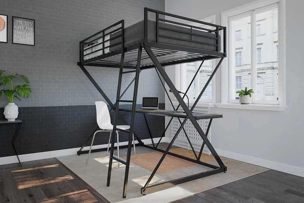 X-Loft Bunk Bed, Black