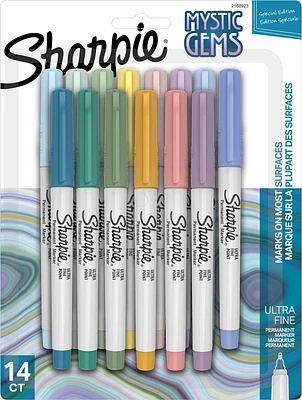 Sharpie Mystic Gem Special Edition, Ultra-Fine Point, Assorted colours, 14 Count, Special Edition