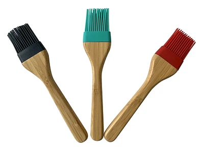 MS SIL/WD BASTING BRUSH, kitchen cooking utensil