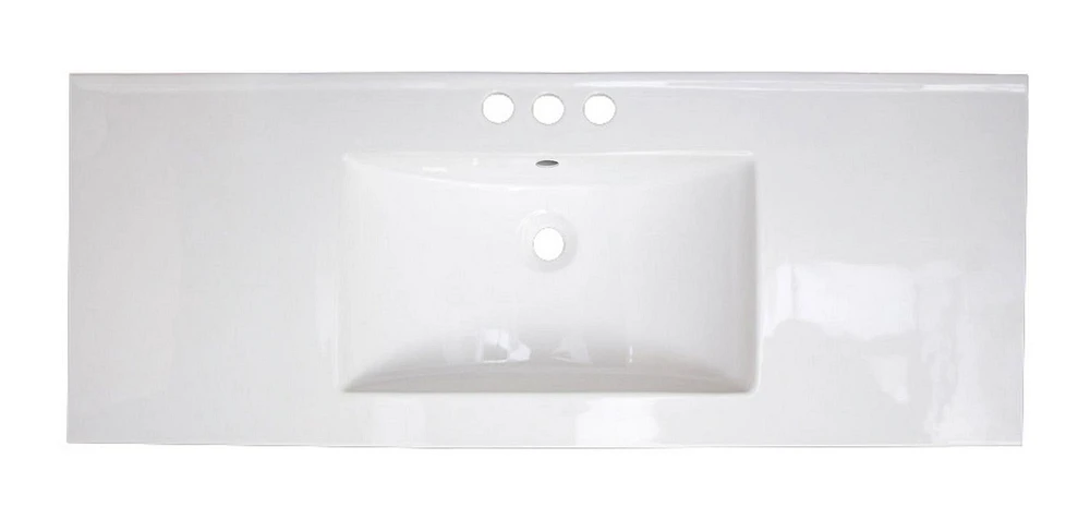 American Imaginations 48.75-in. W Ceramic Top Set White AI-23955