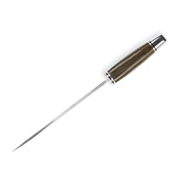 Couteau Buck Knives General Pro 120 – Couteau de chasse Elite, couteau luxueux, couteau de collection S35VN, lame à clip en acier, O.D. Poignée Micarta verte et gaine en cuir