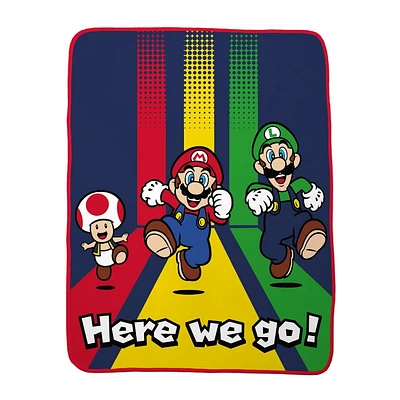 Jeté soyeux avec Orieller Super Mario "Racer Stripes"