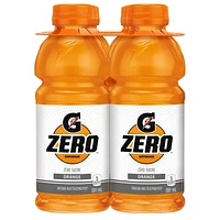 Gatorade Zéro Orange Boisson Électrolytique 6 x 591 mL, Bouteilles 6x591mL
