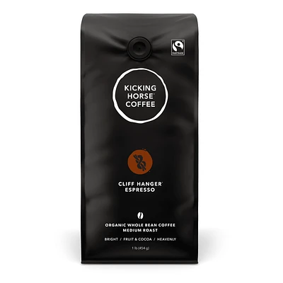 Kicking Horse Coffee - Cliff Hanger Espresso - Medium Roast - 454g Whole Bean, 454 g - Whole Bean Coffee