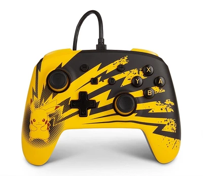 Manette câblée améliorée PowerA Pokémon pour Nintendo Switch,  Éclair Pikachu Nintendo Switch