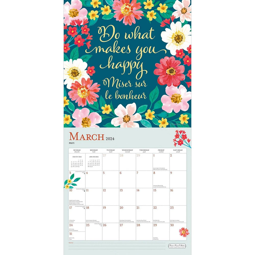 BrownTrout Bonnie Marcus 2024 12x24 Inch Square Wall Calendar, 9781975470401