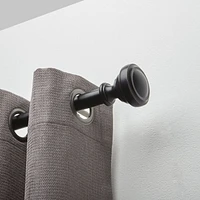 ENSEMBLE DE TRINGLE À RIDEAUX HOMETRENDS NOBLE AU FINI NOIR MAT – DIAMÈTRE DE 1" ET LONGUEUR DE 60" À 144" Ensemble de tringle à rideaux