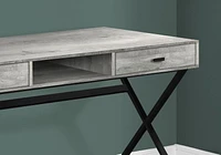 Monarch Specialties Bureau, Bureau À Domicile, Ordinateur Portable, Tiroirs De Rangement, 48"l, Travail, Métal, Stratifié, Gris, Noir, Contemporain, Moderne