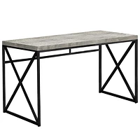 Monarch Specialties Bureau, Bureau À Domicile, Ordinateur Portable, Travail, Métal, Stratifié, Gris, Noir, Contemporain, Moderne