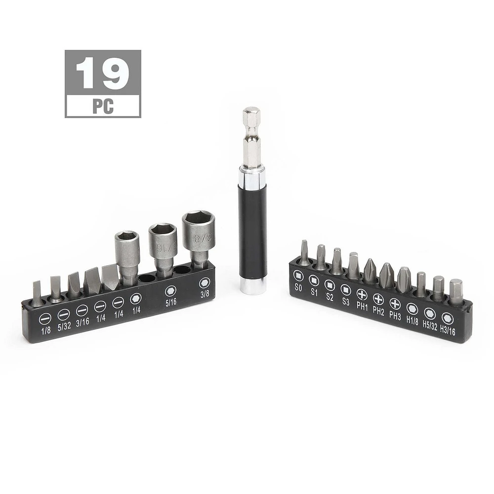 WorkPro Magnetic Drive Guide Set - 19 Piece, Magnetic drive guide