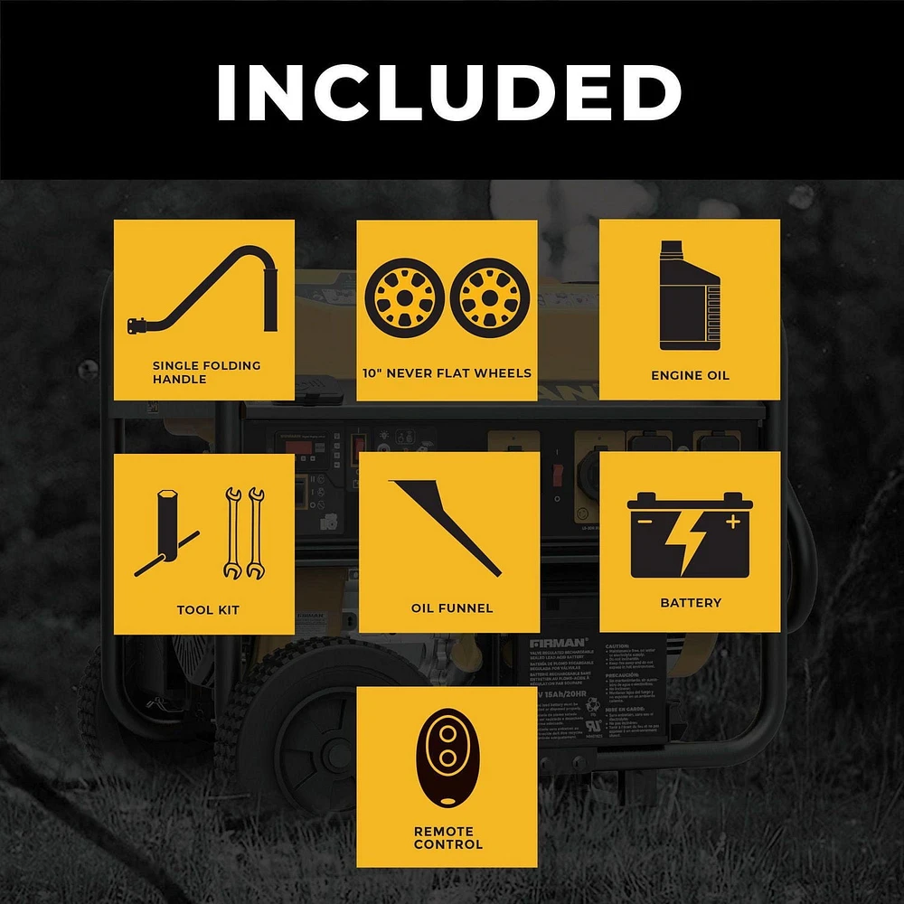 FIRMAN Power Equipment P05703 Gas Powered 7100/5700 Watt (performance Series) Extended Run Time Portable Generator