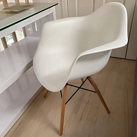 Chaises baquets en plastique blanc de la collection Heavenly, lot de 2