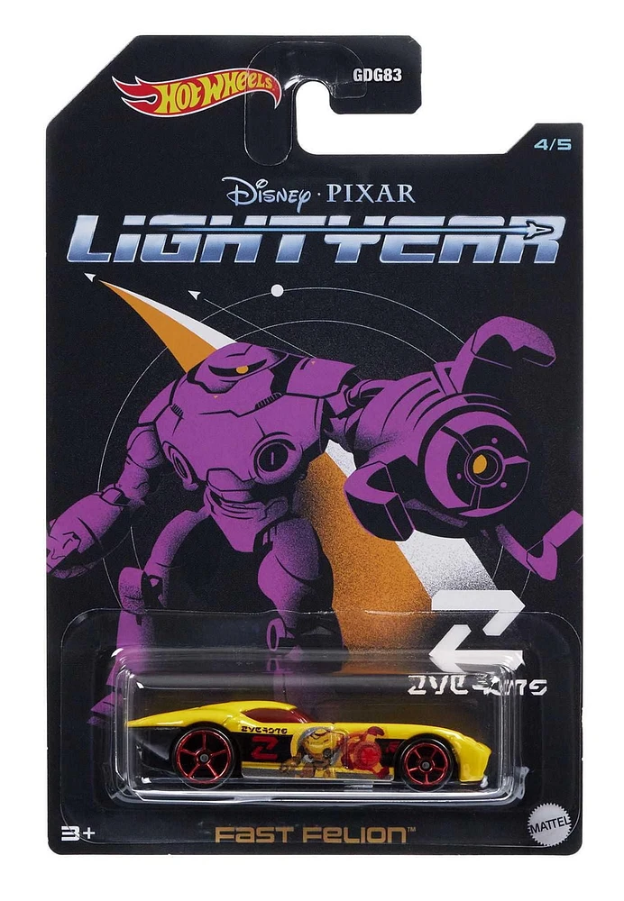 Hot Wheels Véhicule Fast Felion du divertissement, Buzz Lightyear de Disney/Pixar
