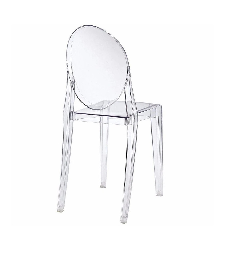 Heavenly Collection <br>Plastique Clair Chaise Sans Bras