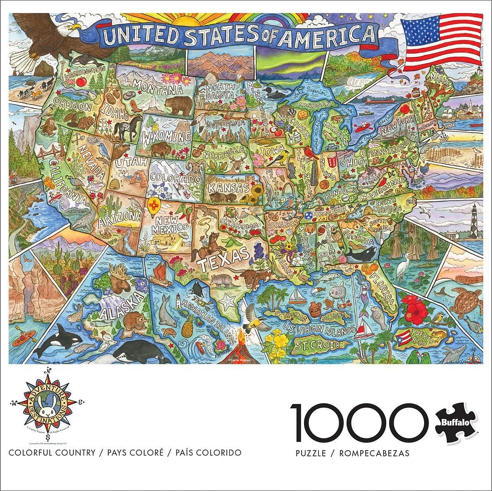 Buffalo Games - Le puzzle Signature Collection - Colorful Country - en 1000 pièces