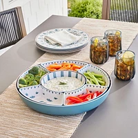 Better Homes & Gardens Lot de 7 copeaux et trempettes en mélamine de bambou bleu 38,1 cm 7 pièces