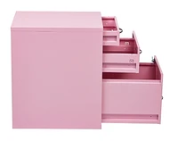 OSP Designs 22” Pink Metal File Cabinet