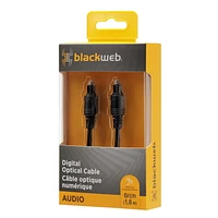 blackweb 6 FT Digital Optical Cable (Black), Superior Sound