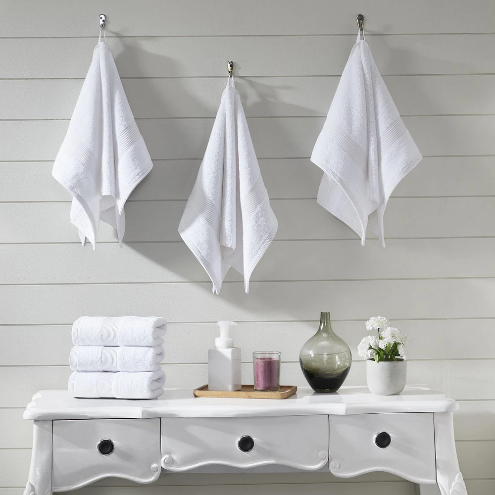 Essuie-mains Fabstyles super doux et absorbants, essuie-mains de luxe pour spa, maison et hôtel, essuie-mains à séchage rapide, lot de 6