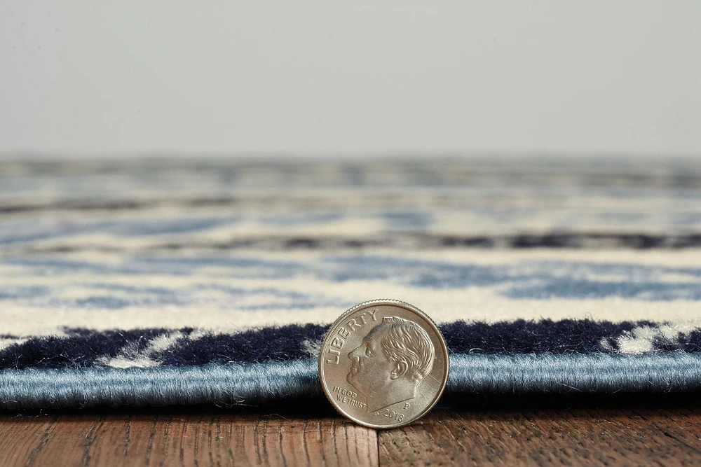 Tapis Capri Bridger os & bleu de 6 pi 5 po x 9 pi 3 po