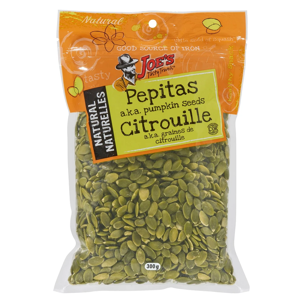 Joe's Tasty Travels Natural Pepitas (Pumpkin Seeds) - 300g, Sold Exclusively at Walmart