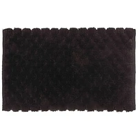 HANDWOVEN POMPOM BATH MAT (BLACK) (20 x 32)