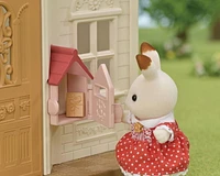 Chalet douillet au toit rouge de Calico Critters, ensemble de jeu pour maison de poupées avec figurines, meubles et accessoires Maison de poupée