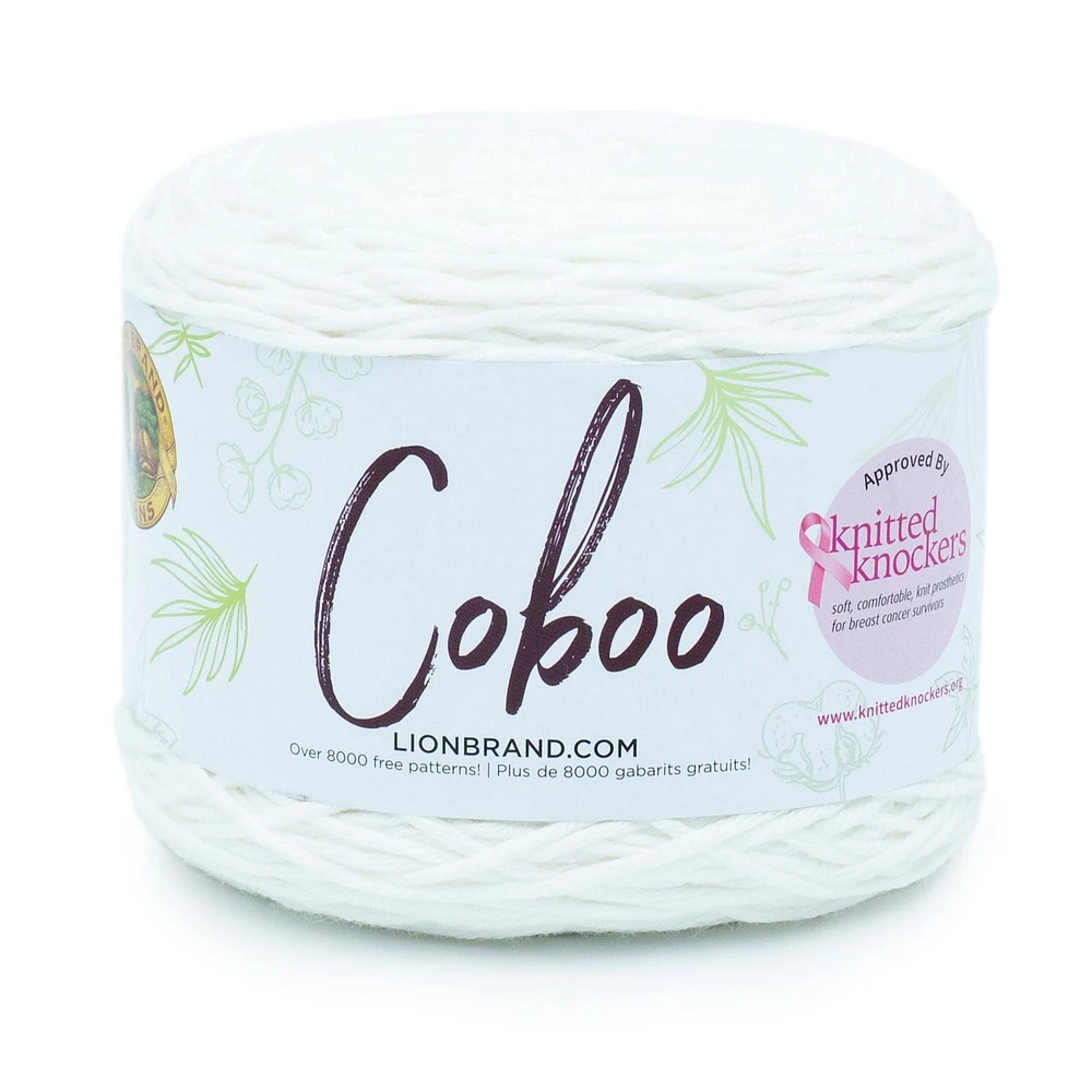 Lion Brand Yarn 835-100 Coboo White Natural Fiber Yarn, Lion Brand Yarn 835-100 Coboo White 30744284