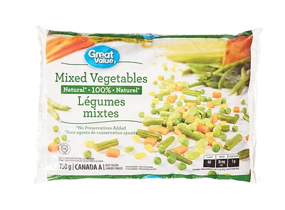 Great Value Frozen Mixed Vegetables, 750 g