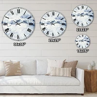 Designart Effacement bleu horloge murale