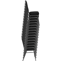 Chaise de banquet empilable de la série HERCULES avec dossier couronne en tissu bourgogne - Cadre doré