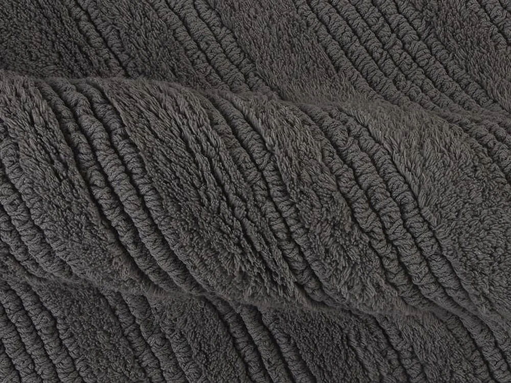 Ensemble de tapis de bain réversibles en coton coupé et bouclé Better Homes & Gardens, 2 pièces, flanelle grise, 17" x 24" et 20" x 30"