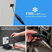 Glacière thermoélectrique Ozark Trail 26 pintes, glacière de voyage portable, Highline 12 V sans glace 30 canettes, gris
