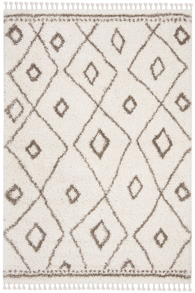 Safavieh Moroccan Fringe Barclay Tapis Géométrique Shag