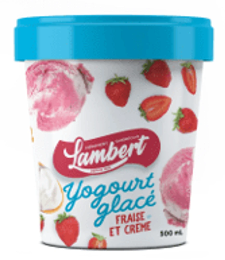 Lambert Strawberry & Cream Frozen Yogurt, Volume 500ml