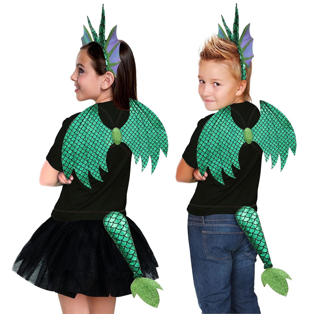 Ensemble de dragon vert pour unisexe jeunes