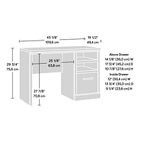 Sauder La Collection Aspen Post® Bureau, Finition Prime Oak, 433958