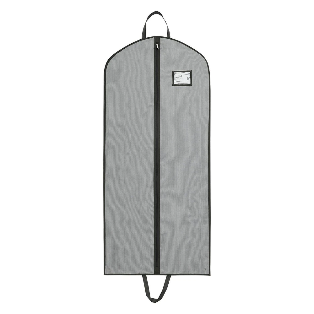 Mainstays Sac à vêtements pour le voyage et le rangement, respirant, avec fermeture éclair, poignées de transport pour pliage pour costumes robes manteaux, gris Taille de l'article:61cm x 7.6cm x 137.2cm; Couleur grise