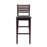 Tabouret de bar à dossier style échelle Moore
