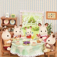 Calico Critters Hopscotch Rabbit Family, Set of 4 Collectible Doll Figures
