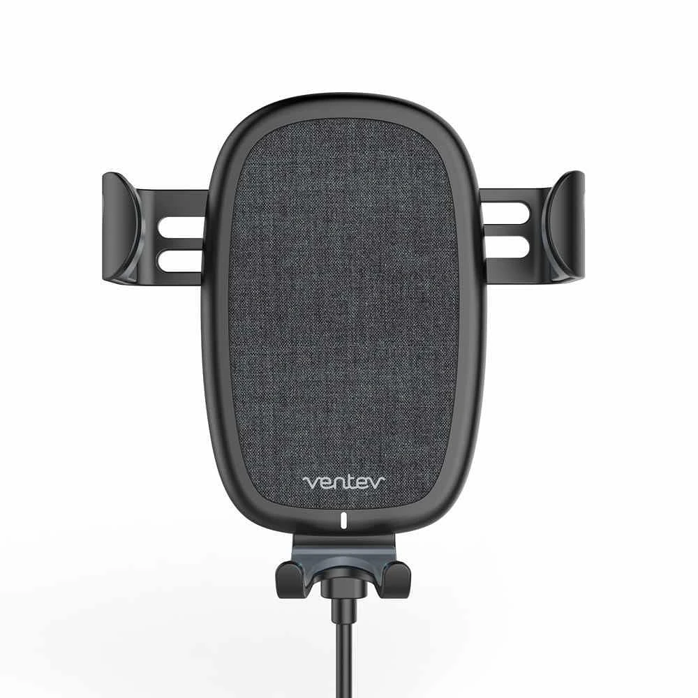 Ventev - Qi 10W Wireless Car Mount Kit Dark Gray