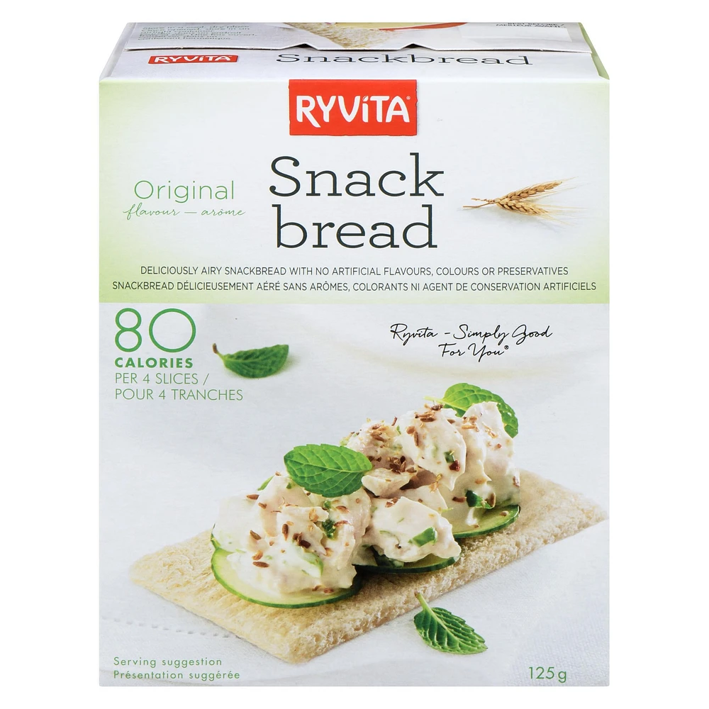 RYVITA ORIGINAL SNACKBREAD, 125GR